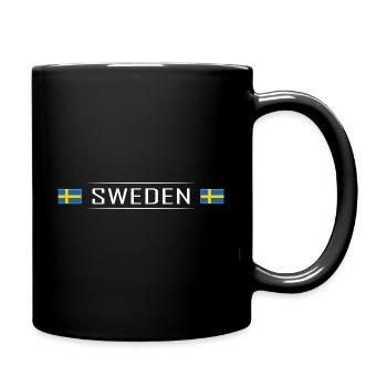 Sweden Land Schweden Skandinavien Urlaub - Tasse einfarbig - Schwarz - Rechts