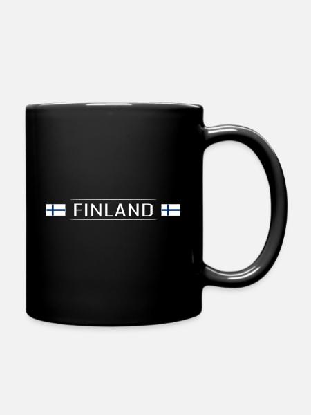 Finland Land Finnland Skandinavien Urlaub Reise - Tasse einfarbig - Schwarz