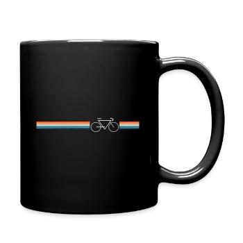 Rennrad Fahrrad Retro Design - Tasse einfarbig - Schwarz - Rechts