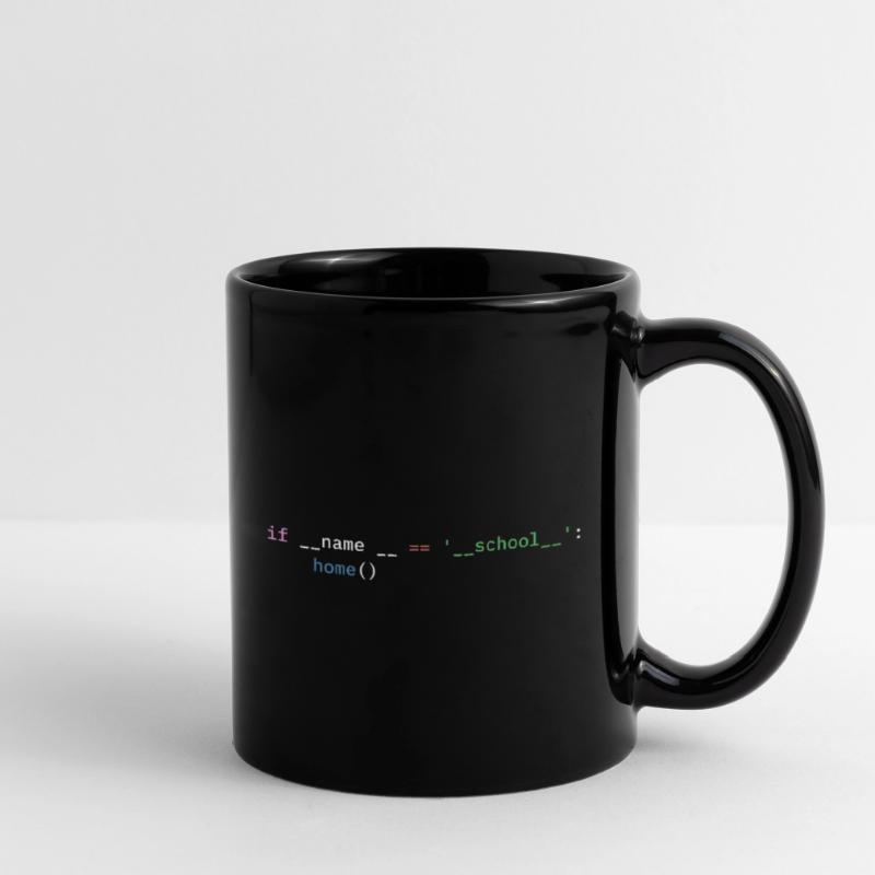 Python Programmierer Schule Schüler lustig Tasse einfarbig