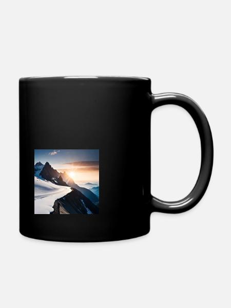 Mountainlove - Tasse einfarbig - Schwarz