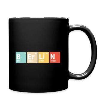 Berlin Periodensystem Bunt - Tasse einfarbig - Schwarz - Rechts