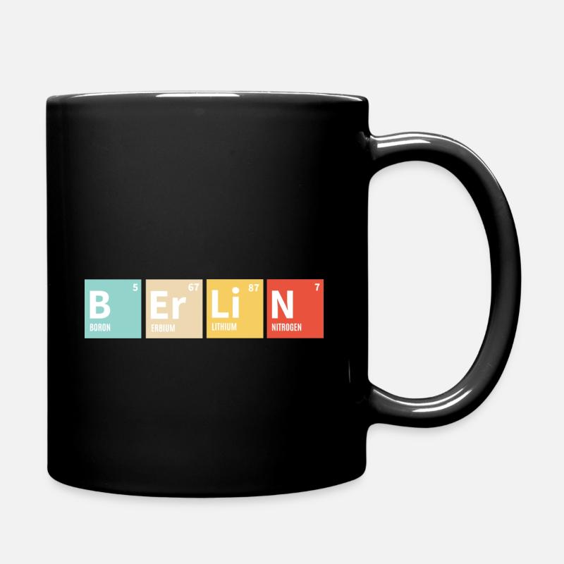 Berlin Periodensystem Bunt - Tasse einfarbig - Schwarz
