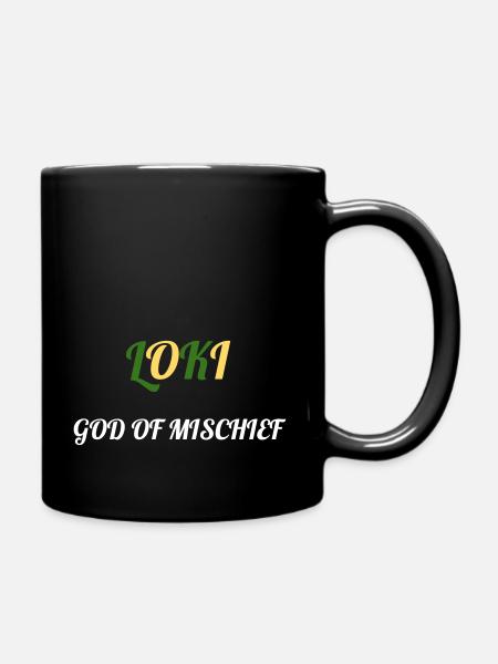 Loki ''God of mischief'" - Full Colour Mug - black