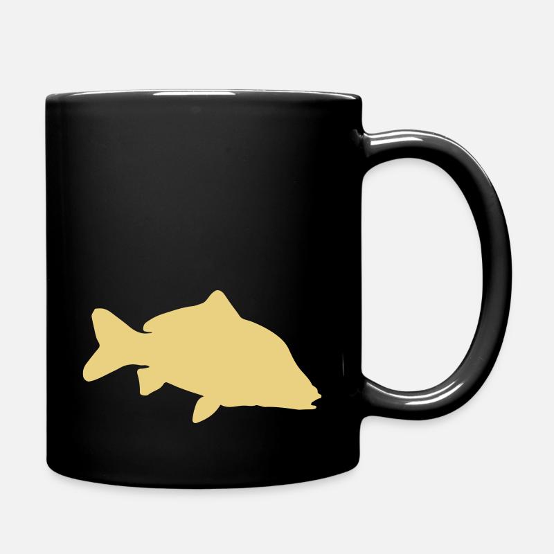 Spiegler - Karpfen - Anglergeschenk, Angeln, Fisch - Tasse einfarbig - Schwarz