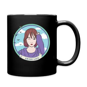 enjoy life - enjoy life - Full Colour Mug - black - Right