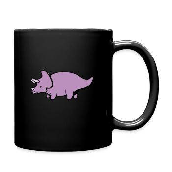 Triceratops - Full Colour Mug - black - Right