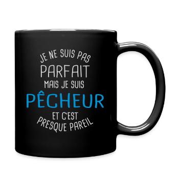 Pas parfait mais pêcheur - Mug uni - noir - Droite