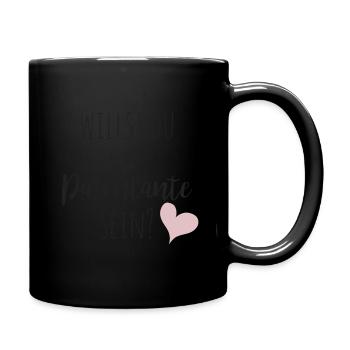 Willst du meine Patentante sein? - Tasse einfarbig - Schwarz - Rechts