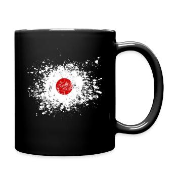japan splash - Tasse einfarbig - Schwarz - Rechts