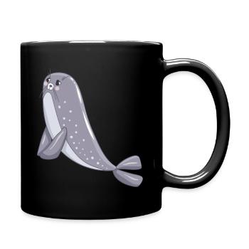 Phoque - Mug uni - noir - Droite