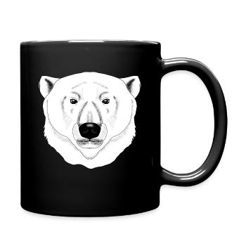 Eisbär - Tasse einfarbig - Schwarz - Rechts