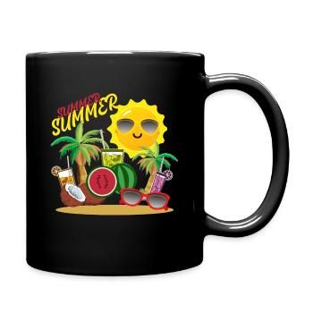 Sommerurlaub Summer Sonne Urlaub - Tasse einfarbig - Schwarz - Rechts