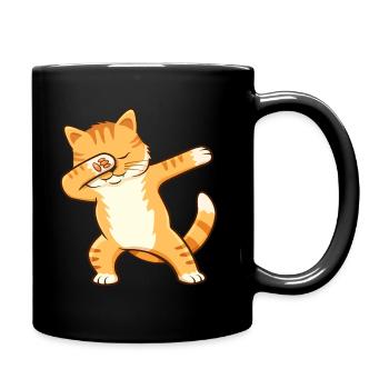 Dabbing Katze Dab Cat Geschenk - Full Colour Mug - black - Right