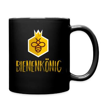 Bienenkönig Imker imkern Bienenzüchter Honigbiene - Tasse einfarbig - Schwarz - Rechts