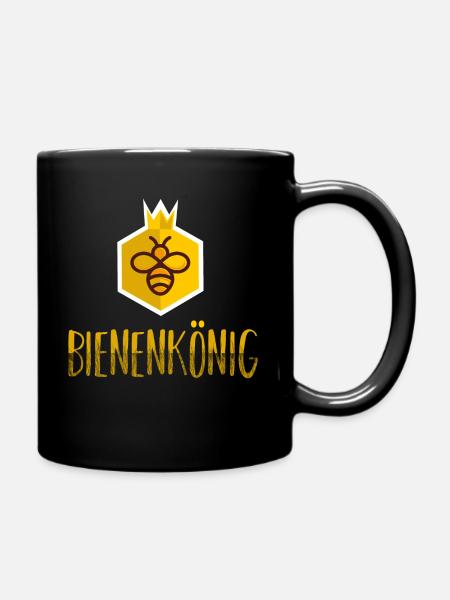 Bienenkönig Imker imkern Bienenzüchter Honigbiene - Tasse einfarbig - Schwarz