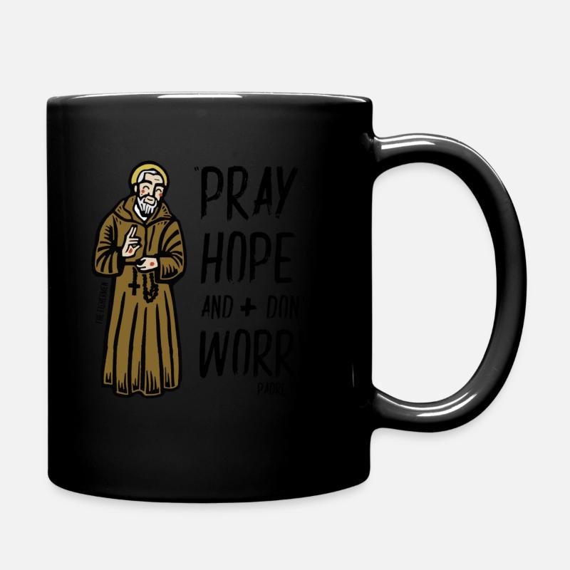 Padre Pio - Full Colour Mug - black