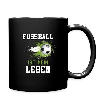 Fußball Geschenkidee Fußballmannschaft Geschenk - Tasse einfarbig - Schwarz - Rechts