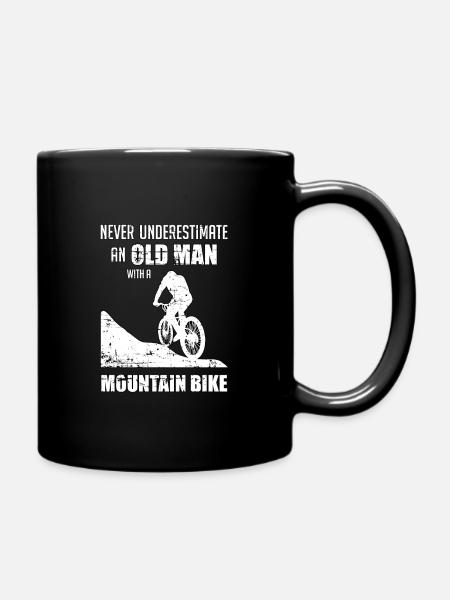 Mountainbike Fahrrad MTB Bike Biker Geschenkidee - Tasse einfarbig - Schwarz