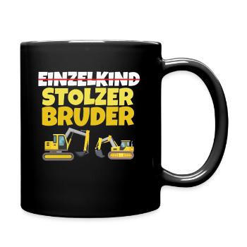 Großer Stolzer Bruder Bagger 2024 Geschenk - Tasse einfarbig - Schwarz - Rechts