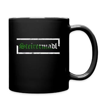 Steirermadl Steiermark Steirer Steirerin Geschenk - Tasse einfarbig - Schwarz - Rechts