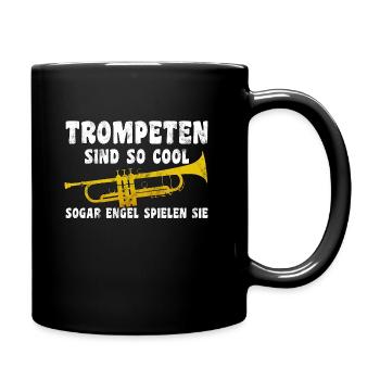 Trompete Trompeter Musiker Blasmusik Jazz Lehrer - Tasse einfarbig - Schwarz - Rechts