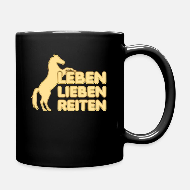 Pferd Bild Pferdekutsche Pferdedecke Pferdemist - Tasse einfarbig - Schwarz