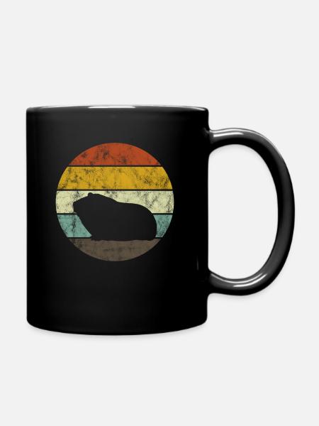 Meerschweinchen Meerschwein Haustier Hamster Idee - Tasse einfarbig - Schwarz