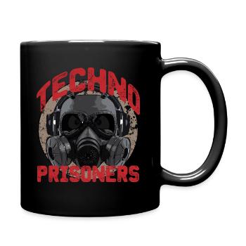 Hard Dark Acid Techno - Gasmasken-Kopfhörer - Tasse einfarbig - Schwarz - Rechts