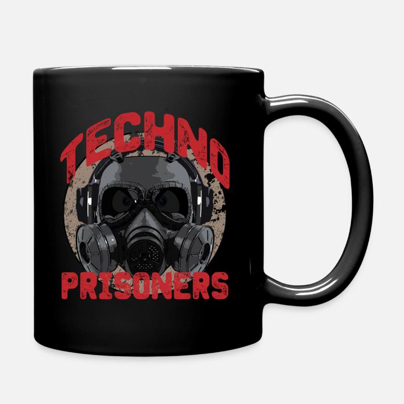 Hard Dark Acid Techno - Gasmasken-Kopfhörer - Tasse einfarbig - Schwarz