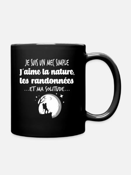 Cadeau homme randonnées nature sport humour - Mug uni - noir