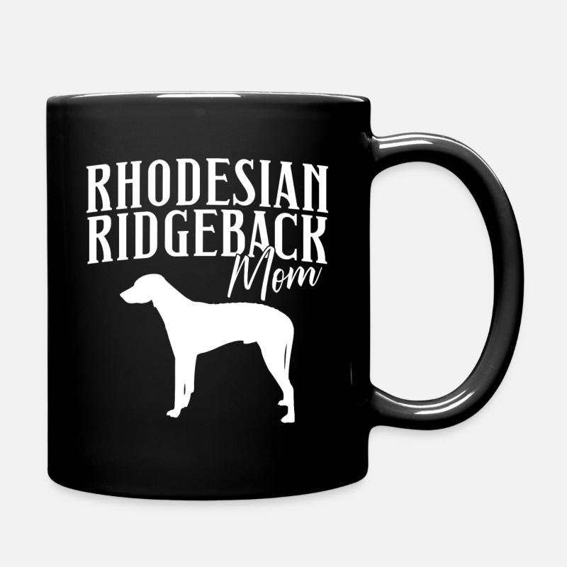Rhodesian Ridgeback Hund Mama Geschenk - Tasse einfarbig - Schwarz