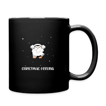 Idée cadeau Noël pingouin X-Mas - Mug uni - noir - Droite