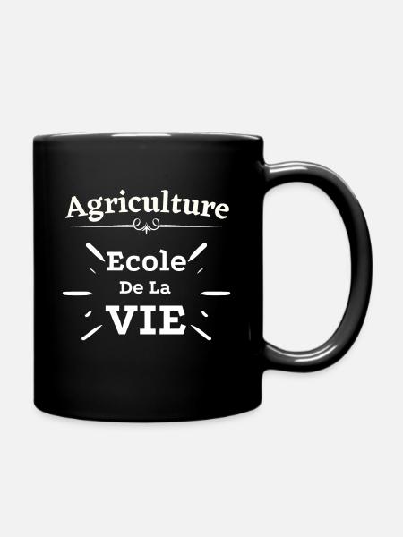 ecole de la vie agriculture, citation cool - Mug uni - noir