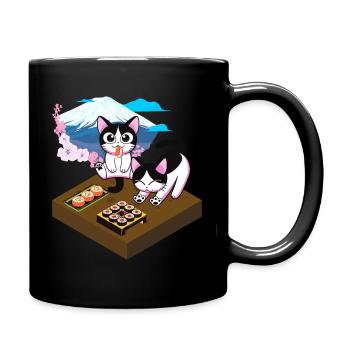 Chats sushi - Mug uni - noir - Droite