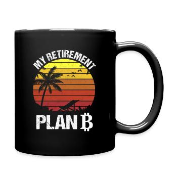 My retirement plan Bitcoin - Full Colour Mug - black - Right