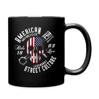 American Motorcycle Skull - Mug uni - noir - Droite