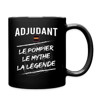 Adjudant Sapeur pompier - Mug uni - noir - Droite
