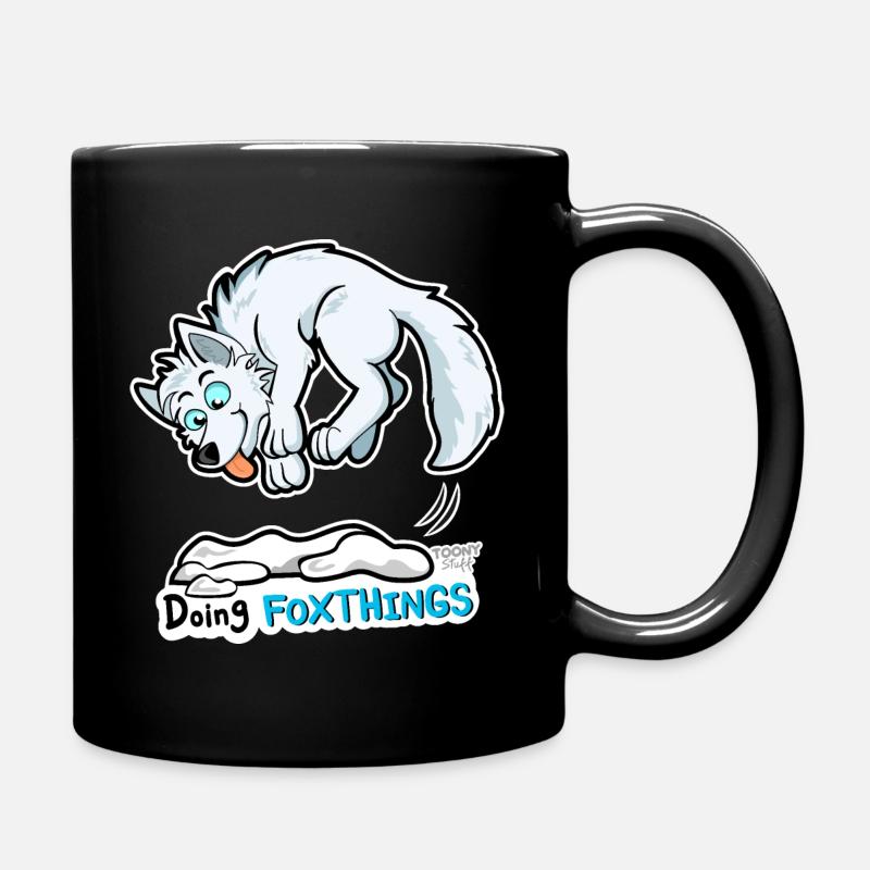 Polarfuchs Doing Foxthings - Tasse einfarbig - Schwarz