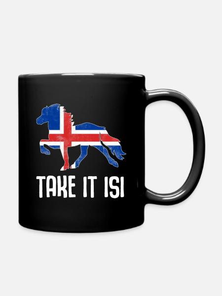 Isi Islandpferd Pony Islandpferde Spruch Geschenk - Tasse einfarbig - Schwarz