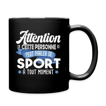 Prof de sport professeur métier cadeau humour - Mug uni - noir - Droite