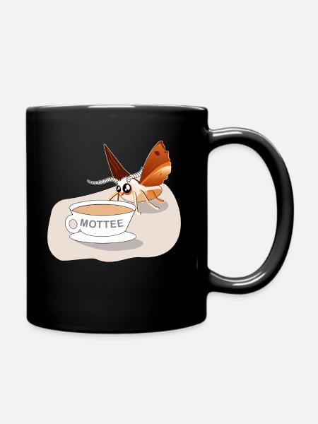 Mottee Motte Motten Shirt Design Motiv Geschenk - Tasse einfarbig - Schwarz