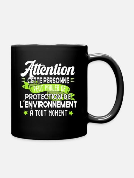 Protection environnement écologie Terre cadeau - Mug uni - noir