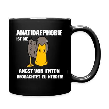 Anatidaephobie - Tasse einfarbig - Schwarz - Rechts