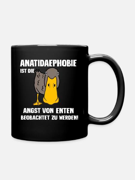Anatidaephobie - Tasse einfarbig - Schwarz