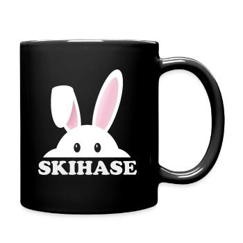 SKIHASE SKIFAHREN - Tasse einfarbig - Schwarz - Rechts