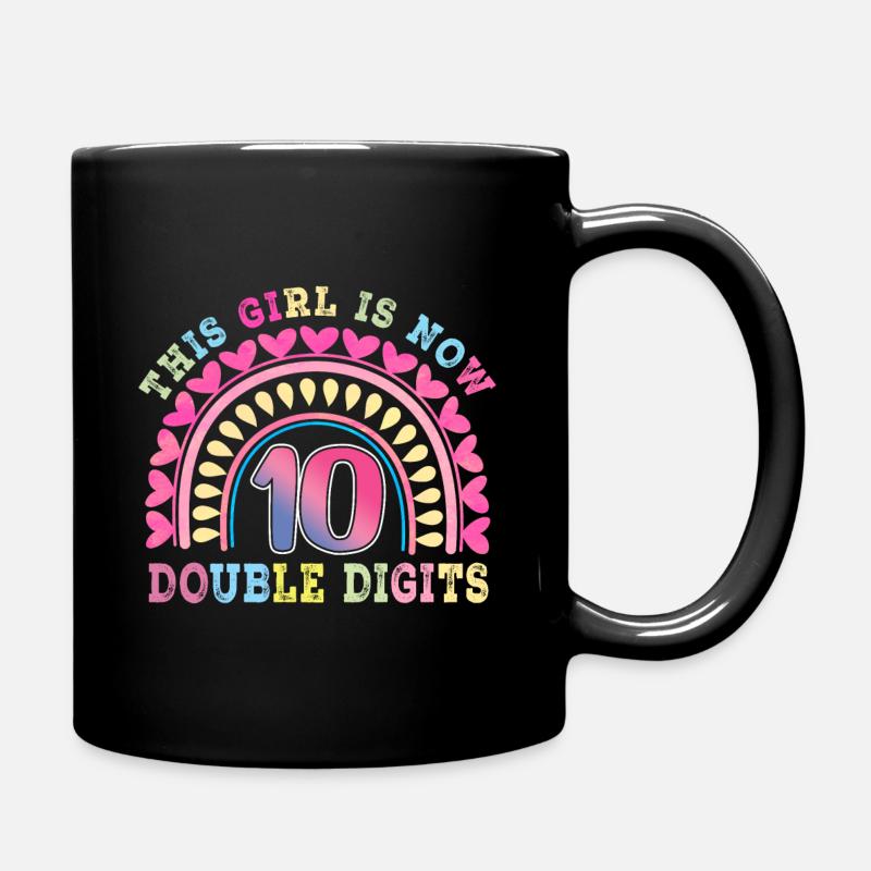 10. Geburtstag Mädchen Geschenk 10. Geburtstag für Mädchen - Tasse einfarbig - Schwarz