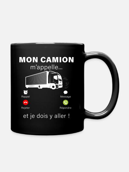 Camion transporteur chauffeur routier - Mug uni - noir
