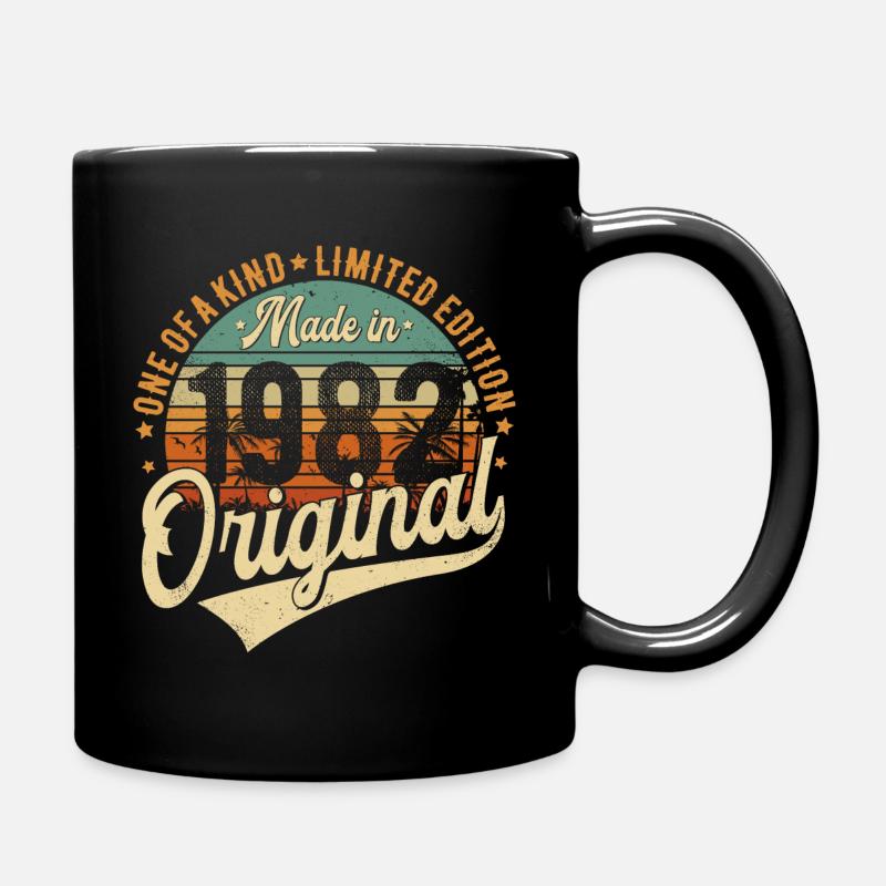1982 Vintage Born Retro Vintage Anniversaire - Mug uni - noir