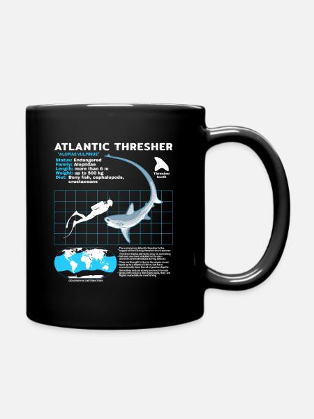Fiche technique du requin-renard - Mug uni - noir